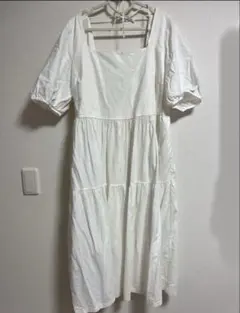 UNIQLO リネンブレンドシャーリングワンピース 3XL