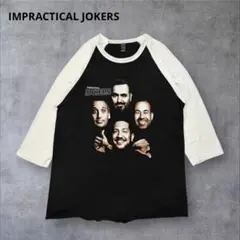 インプラクティカル・ジョーカーズ ツートンラグラン7分袖Tシャツ 黒×白 Lのサムネイル