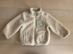 プティマイン フリース ジップアップアウター クリーム色　110