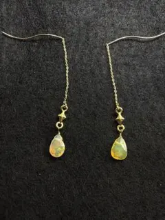 プレシャスオパール　アメリカンピアス　ハンドメイド　値下げ不可