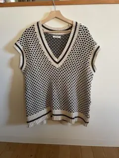 ニットベスト　厚地　大きいサイズ