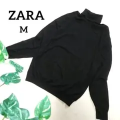 ザラ タートルネックニットトップス 柔らか 長袖 秋冬 レディース ブラック M