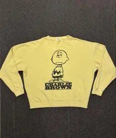 PEANUTS スウェット チャーリーブラウン XL 黄色　HOUSTONのサムネイル