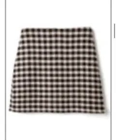 GRL ツイードチェック柄台形ミニスカート
