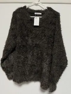 【新品】chocol raffine robe シャギーニット チャコールグレー