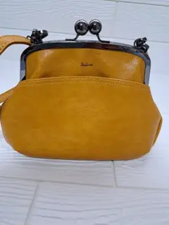 Bellisue イエロー がま口 ショルダーバッグ