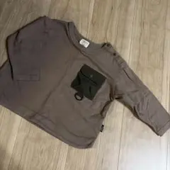 F.O.KIDS 長袖Tシャツ カーキ　ポケット　ブラウンのサムネイル