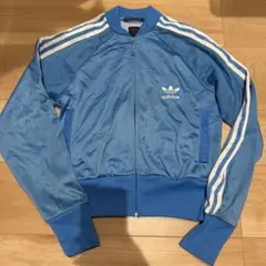 adidas ジップアップジャケット 水色