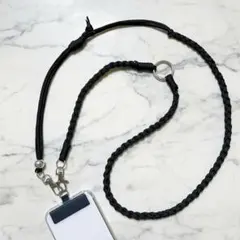 【ブラック】スマホショルダー スマホストラップ パラコード ss14