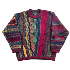 美品 好配色 神サイズ 90s COOGI 3Dニット セーター Y2K