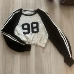 WEGO ナンバリング メッシュニット クロップド丈