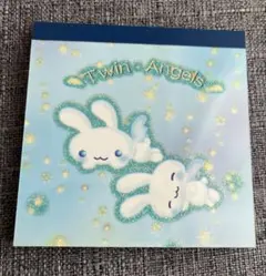 新品　レア　Twin Angels うさぎ　サンエックス　平成　レトロ　メモ帳②