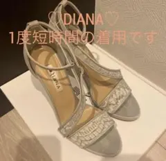 DIANA グレー レース　ハイヒールサンダル　23センチ　ヒール9センチ
