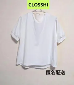 匿名配送★しまむら CLOSSHI パフスリーブシャツ ブラウスのサムネイル
