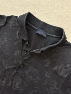 ​【高級】LANVIN ランバン 総柄 ポロシャツ ダークネイビー XSのサムネイル