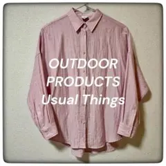 OUTDOOR PRODUCTS レーヨン リネン シャツ ピンク フリーサイズのサムネイル