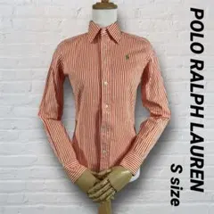 POLO RALPH LAUREN オレンジ ストライプ サイズ7 Sサイズ