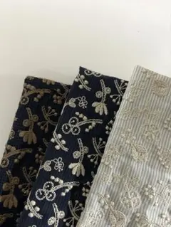 3枚♪check&stripe field of flower ミナペルホネン