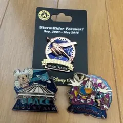 ディズニーピンバッジ3個セット