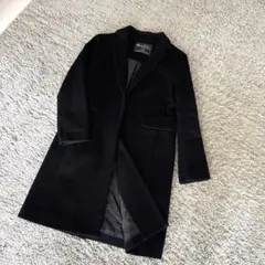 スローブイエナ / SLOB IENA チェスターコート M 黒 ウールカシミア