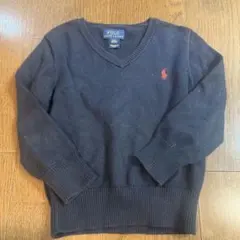 Polo Ralph Lauren ネイビー Vネックセーター 3T