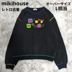 古着　miki HOUSE　ミキハウス　ワッペン　刺繍　スウェット　トレーナーのサムネイル