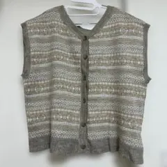 Samansa Mos2 ノースリーブニットベスト Fサイズ