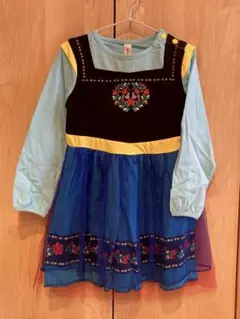 アナ雪☆コットン素材の可愛らしいアナデザインワンピース☆120