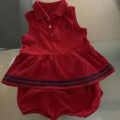 Ralph Lauren ポロワンピース レッド 24M パンツつきのサムネイル