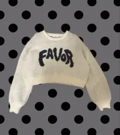 gleam クロップドニットセーター FAVOR刺繍のサムネイル
