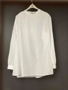 ホワイトバックギャザーシャツ M