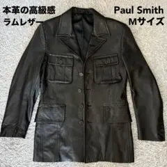 【極美品✨】ポールスミス ホースハイド 馬革 ライダースジャケット 黒 M 極美品✨】ポールスミス ホースハイド 馬革 ライダース