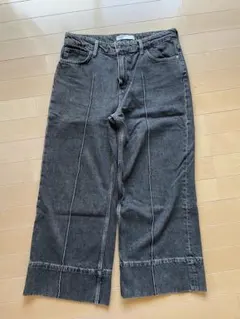 ZARA デニム ワイドレッグパンツ