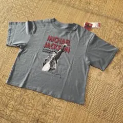 新品 gu マイケルジャクソン 半袖 グラフィックTシャツ メンズ Mサイズ 青