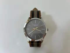 COACH アナログ腕時計 グレー/ブラウン