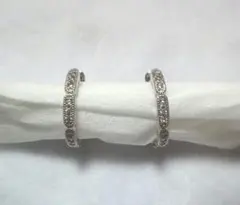 キラキラ　フープピアス