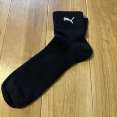 PUMA ソックス ブラック ロゴ刺繍
