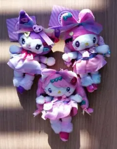 【新品タグ付】原宿サンリオ限定 マスコットホルダー ファッション全3種セット