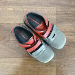 PRADAイタリア製レザーキッズシューズ 16.5cm