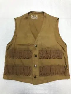 vintage ベスト ブラウン