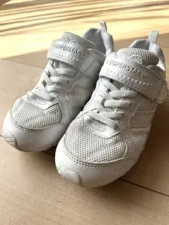 スーパースター　ホワイト メッシュスニーカー　19センチ