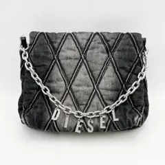 DIESEL　ディーゼル　CHARM-D　クラッチバッグ　デニムキルティング　黒