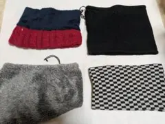 フリース ネックウォーマー グレー　(4個)