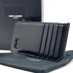 あ*様様 サンローラン　フラグメントケース YSLロゴ カサンドラ コインケース