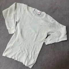 海外古着 Hanes サーマル ロンT Tシャツ 長袖 カットソー白 ホワイト