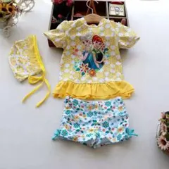 新品⭐️ディズニーDisney キッズ女の子 3点セット　水着　120