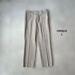 L｜ユニクロ EZYアンクルパンツ チェック｜2WAYストレッチ　ナチュラル