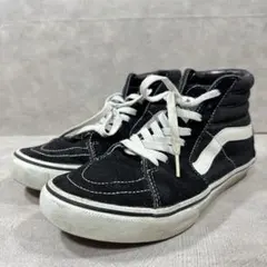 VANS スケートハイ ブラック スエード×キャンバス 定番人気 25.0