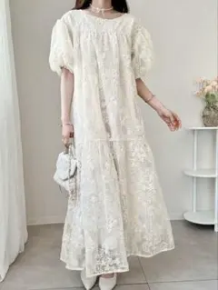 レースワンピース シアーワンピ マタニティフォト オケージョン