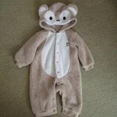 クマ耳付きロンパース 80サイズ ベージュ